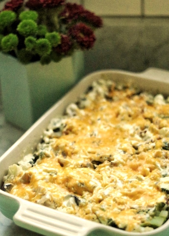 Keto Creamy Chicken and Vegetable Bake