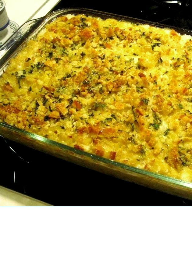 Mac and Cheese Casserole with Imitation Crab