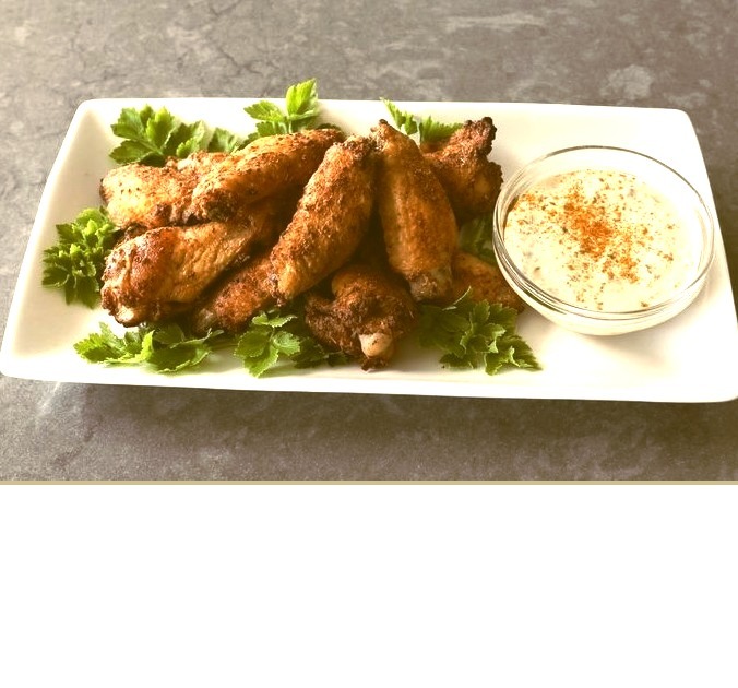 Cajun Spice Chicken Wings with Remoulade Sauce